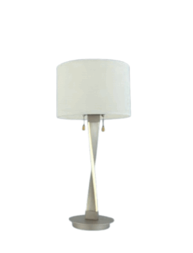 Sobremesa led 16 watts 3000 kelvin con pantalla E27 níquel satinado