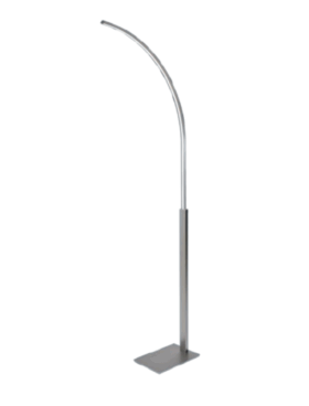 Lampara de pie led 40w 3000 - 4000 - 6000 kelvin dimable con mando a distancia níquel mate