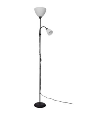 Lampara de pie MONTANINI 1x E27+1x E14 negro