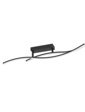 Plafón LED 12W 4000 kelvin 85 centímetros negro