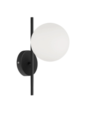 Aplique pared para bombilla E27 metal negro