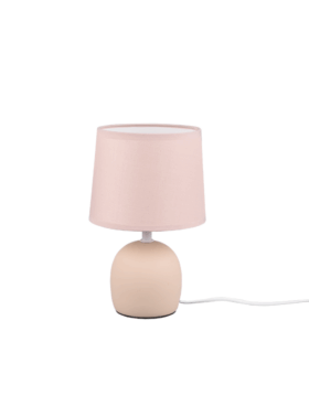Lámpara de sobremesa E14 con pantalla beige