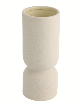 Jarrón cerámica 30cm beige