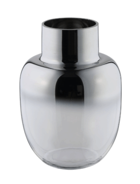 Jarrón de cristal gris 20cm
