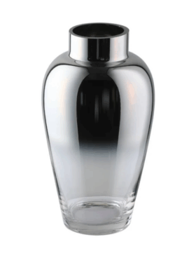 Jarrón de cristal gris 32,5cm