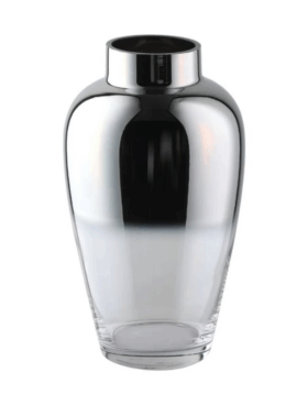 Jarrón de cristal gris 27cm