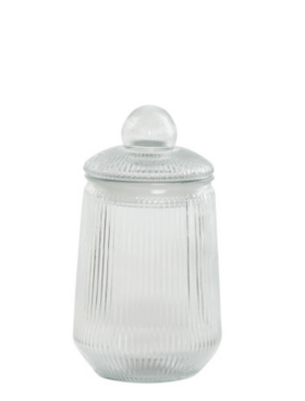 Bote de cristal con tapa 0,9l transparente