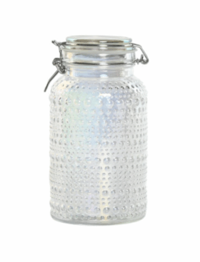 Bote de cristal con tapa 1,2l transparente