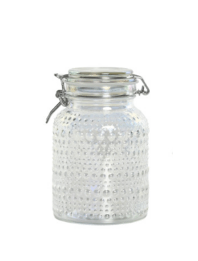 Bote de cristal con tapa 950ml transparente