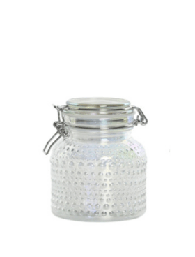 Bote de cristal con tapa 660ml transparente