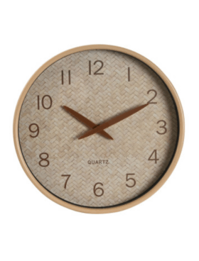 Reloj de pared 30cm diámetro símil madera
