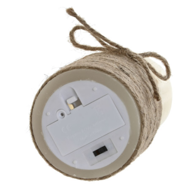Vela de cera LED con movimiento 7,5x12,5cm blanco - Imagen 4
