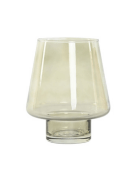 Jarrón de cristal verde 18cm
