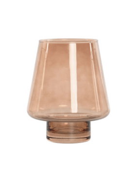 Jarrón de cristal marrón 18cm