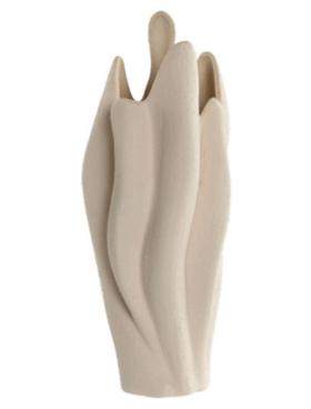 Jarrón GRES 40cm rugoso marrón