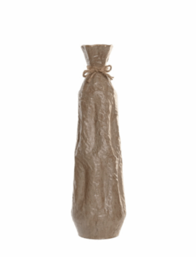 Jarrón METAL 54cm rugoso marrón