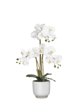 Flor artificial ORQUIDEA blanca 60cm