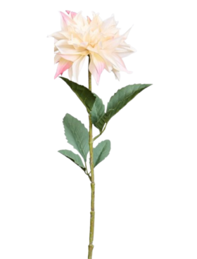 Flor artificial DAHLIA blanco rosa 72cm