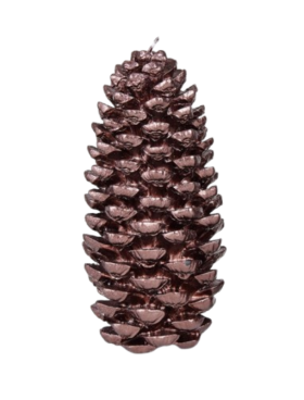 Vela PIÑA marrón 18cm