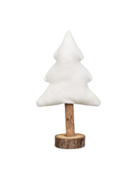 Figura ÁRBOL NAVIDAD 28cm madera y tela