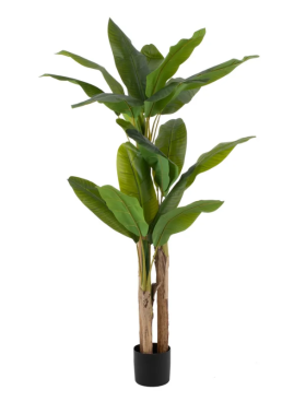 Planta HOJA BANANO verde artificial 190cm