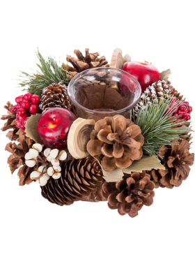 Porta vela NAVIDAD cristal 18cm