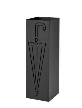 Paragüero cuadrado metal negro