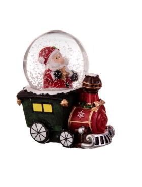 Figura BOLA DE NIEVE en tren 6,5x4,5x8cm