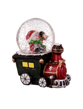 Figura BOLA DE NIEVE-2 en tren 6,5x4,5x8cm