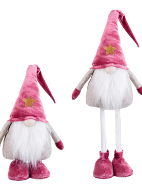 PAPA NOEL telescópico 80cm rosa