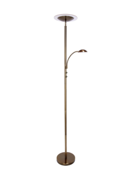 Lampara de pie led 4000k dimable con lector cuero