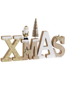 Adorno decorativo XMAS 24cm madera