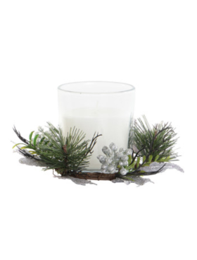 Vela CERA cristal 15x5cm plateado