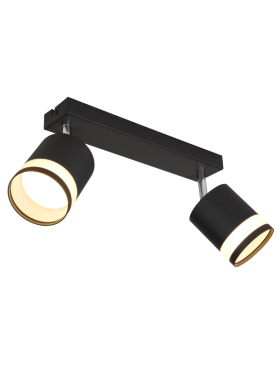 Foco led 2x 7w negro