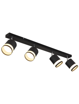 Foco led 4x 7w negro