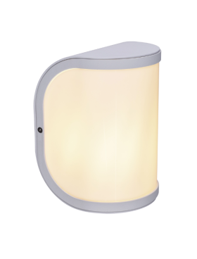 Aplique exterior para bombilla E27 metal blanco