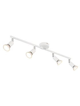 Foco 4x GU10 metal blanco