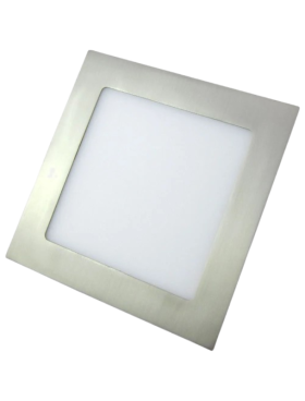 Downlight cuadrado 24 watts 4000 kelvin níquel