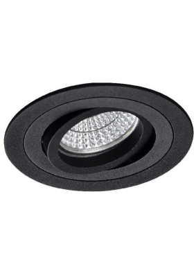 Lámpara empotrable de techo interior con portalámparas GU10 negro