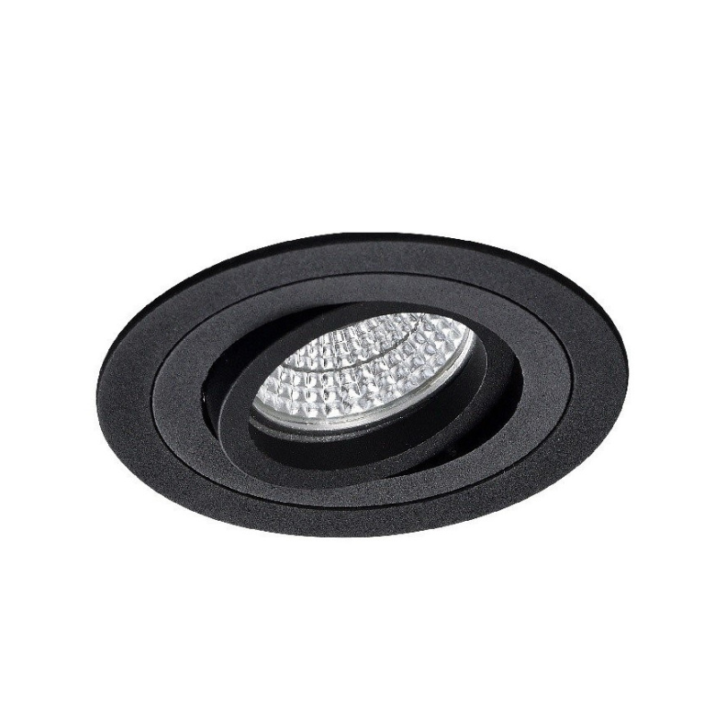 Lámpara empotrable de techo interior con portalámparas GU10 negro