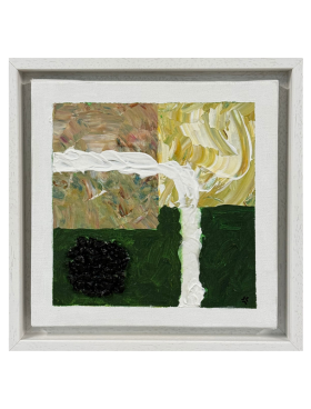 Cuadro COLLAGE VERDE CLARO Carlos Altisent 24×24cm