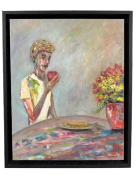 Cuadro CHICO TOMANDO CAFÉ Carlos Altisent 41×33cm