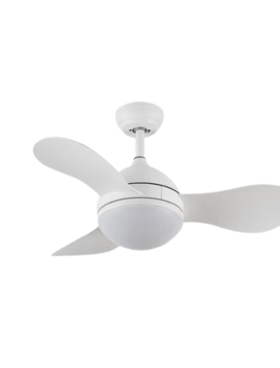Ventilador Techo 91 Centímetros de Diámetro Motor DC 24 Watt 3 Aspas 6 Velocidades con Mando a Distancia, Memoria y Temporizador Blanco
