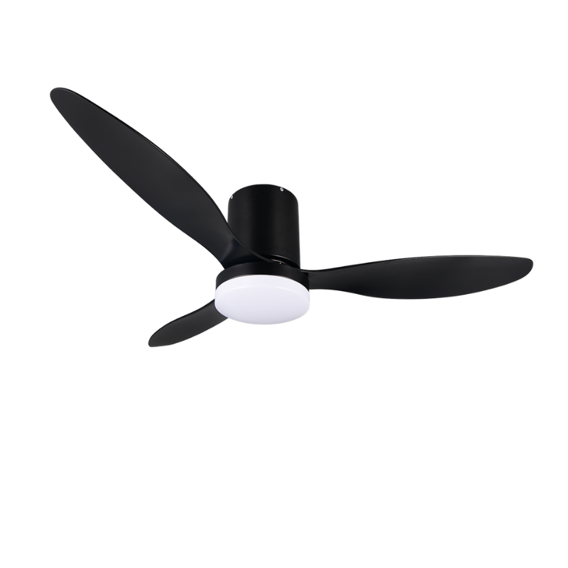 Ventilador Techo 91 Centímetros de Diámetro Motor DC 20 Watt 3 Aspas 6 Velocidades con Mando a Distancia y Temporizador negro