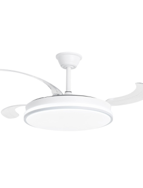 Ventilador Techo Motor DC Luz LED 54 watts 50/107 Centímetros de Diámetro Mando Distancia con Temporizador gris
