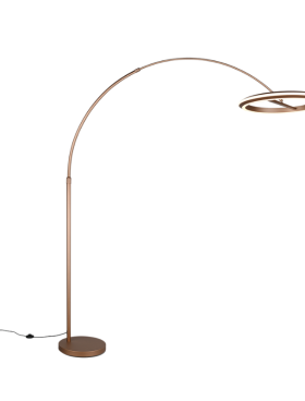 Lámpara de pie cromo LED dimable café
