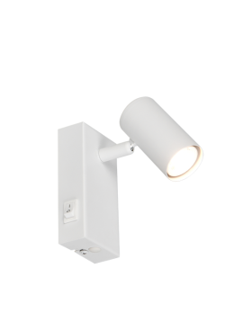 Aplique de pared GU10 metal blanco