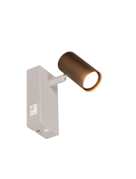Aplique de pared GU10 metal café