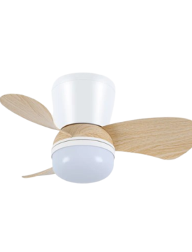 Ventilador Techo 58 Centímetros de Diámetro Motor DC 15 Watt 3 Aspas 6 Velocidades con Mando a Distancia y Temporizador blanco haya