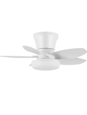Ventilador Techo 62 Centímetros de Diámetro Motor DC 15 Watt 5 Aspas 6 Velocidades con Mando a Distancia y Temporizador blanco